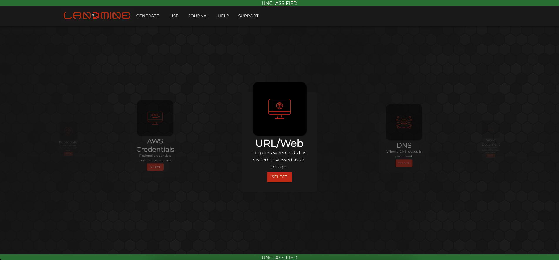 Landmine Dashboard Home